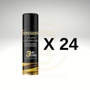דיל! 24 יחידות ספריי חיטוי ניקוי ושימון מכונות תספורת ססוניק 200 מ״ל SASSONIC